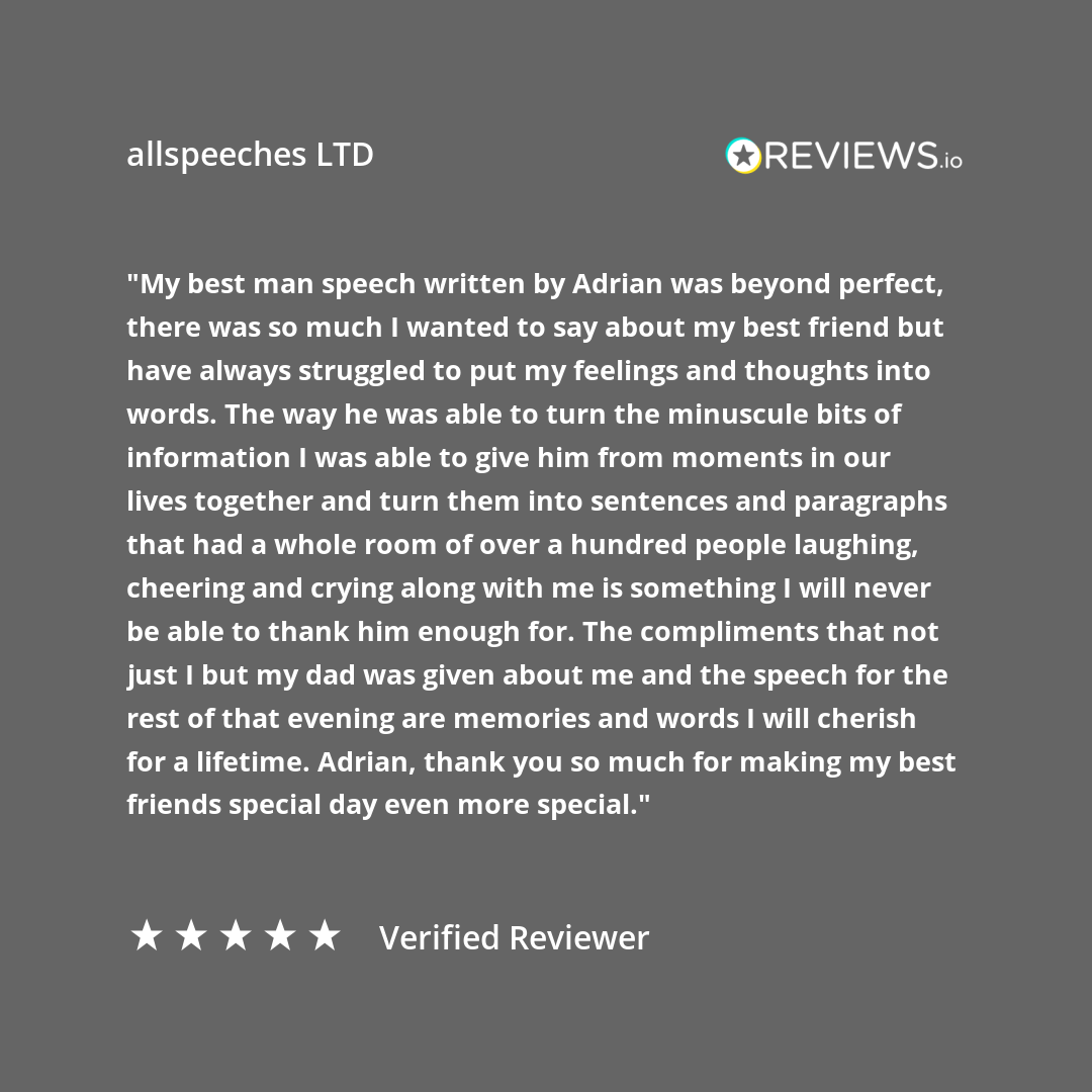 Bespoke Ai Brother of the Bride Speech