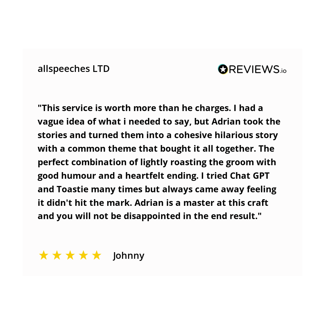 Bespoke AI Best Man Speech Service