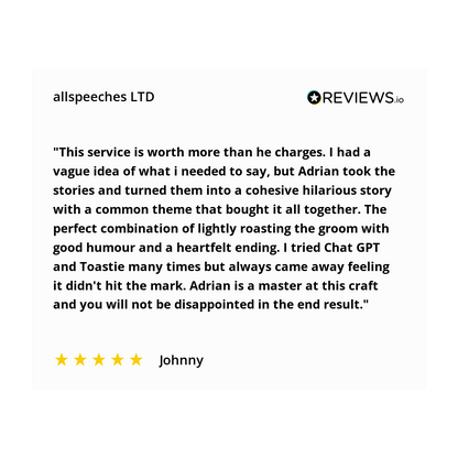 Bespoke AI Best Man Speech Service